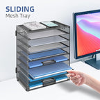 DALTACK 9-Tier Paper Organizer for Desk, Mesh Letter Tray Desk Organizer - Image 6