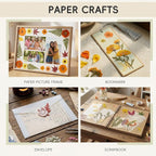 LUXEEASE 80P Autumn Tone Dried Pressed Flowers | Maple ginkgo plus blooms - Image 5