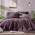 Monbix Super King Plus Comforter Set, Italian Plum Cationic Dyeing Bedding Set by Monbix