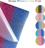 Tintnut Rainbow Gradient Glitter HTV Vinyl, 5 Sheets 12×10in Iron on Vinyl | - Image 2
