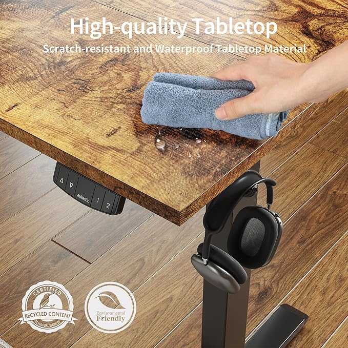 Agilestic Electric Standing Desk, 60 x 24 Inches Height Adjustable Desk - Image 5