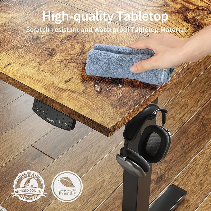 Agilestic Electric Standing Desk, 40 x 24 Inches Height Adjustable Desk - Image 5