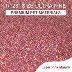 Ceya 3.8oz/ 110gHolographic Ultra Fine Glitter Powder Laser Pink Mauve Glitter - Image 2