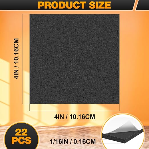 MYFAMIREA 22 PCS Adhesive Foam Padding Sheets Closed Cell Self Adhesive Sticky - Image 2