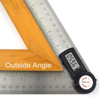 GemRed 82305 Digital Angle Finder Protractor Stainless Steel | Black Buttons - Image 2