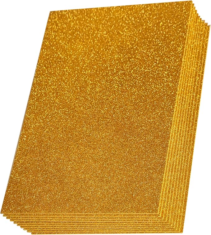 SALEMAR Gold Sticky Glitter Foam Sheets by SALEMAR