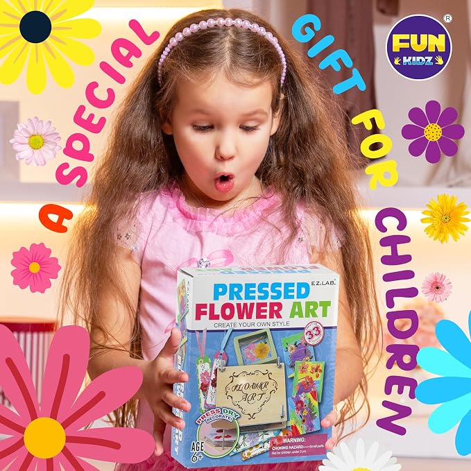 Creative Flower Press Kit for Kids, FunKidz 9 Layers Wooden Pressed Flowers - Image 4