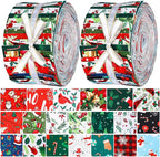 Hosuly 40 Pcs Christmas Fabric Jelly Fabric Quilting Patchwork Roll Red and by Hosuly