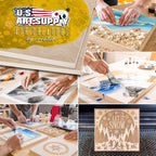U.S. Art Supply 12" x 12" Unfinished Cradled Wood Panels - Image 7