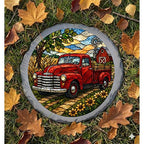 Magnolia Garden 10-Inch Vintage Red Truck Stepping Stone - Image 6