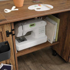 Sauder Miscellaneous Storage Sewing/Craft Cart/ Pantry cabinets, Vintage Oak - Image 7