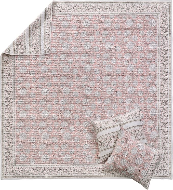 Levtex Home Adare Blush Reversible Full/Queen Quilt Set - Image 5