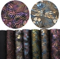 David accessories Flower Butterfly Bump Texture Faux Leather Sheet 7 Pcs 7.7" x by David+accessories