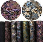 David accessories Flower Butterfly Bump Texture Faux Leather Sheet 7 Pcs 7.7" x by David+accessories