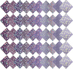 HANPATQUI 50PCS 5 x 5 inch Purple Printed 100% Cotton Fat Quarters Fabric - Image 4