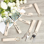 Wavyknot 100 Pcs PU Leather Keychain Blanks Bulk Laser Engraving Blanks - Image 3