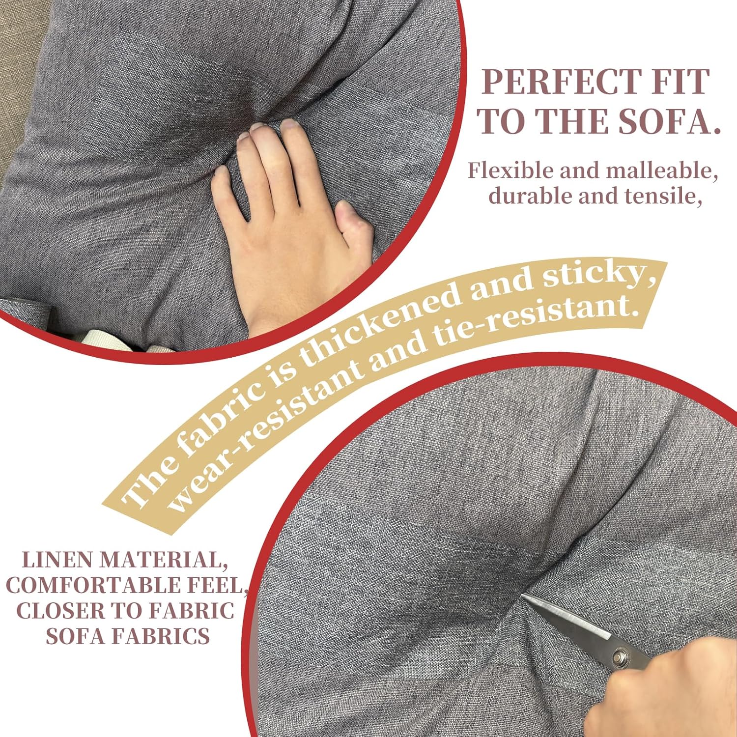 Linen Repair Tape 4x70 Inch Self-Adhesive Couch Patch Repair Fabric Patch for Furniture,Sofas,Cushion,Chairs,Bags,Linen Goods(Oatmeal)