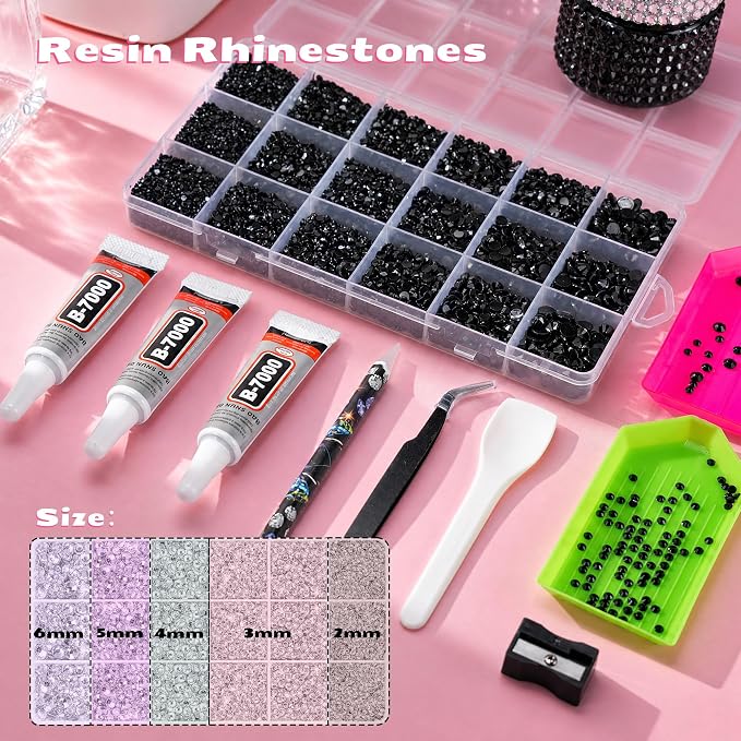 32000 Pcs Resin Jelly Rhinestones Kit, All-in-One Bedazzling Kit - Image 2