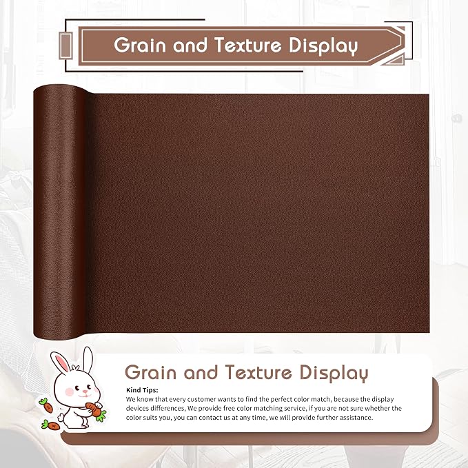 KING MOUNTAIN Leather Repair Patch, 16 x 60 Inches self Adhesive Leather Repair - Image 2