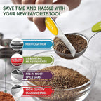 Spring Chef Multicolor Stainless Steel Magnetic Measuring Spoons Set of 8 - Image 5