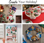 Bucilla Cross-Stitch 14 Piece Ornament Making Kit, Classic Christmas Collection - Image 3