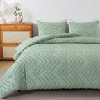 Andency Sage Green California King Comforter Set, Boho Soft Fluffy Warm - Image 3