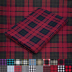 Pico Textiles 6 Yards Bolt Red and Green Tartan Plaid Flannel Fabric by PicoTextiles