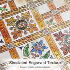 Coavas Stained Glass Window Film Decorative Privacy Cling - Image 3