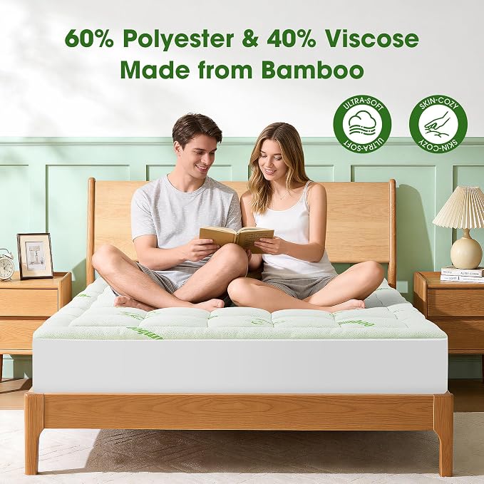 Mattress Pad California King Size, Cooling Pillow Top Mattress Topper, Ultra - Image 3