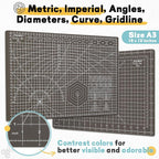 Premium Self Healing Cutting Mat 18'' x 12'', A3 Non-slip Sewing Mat - Image 2