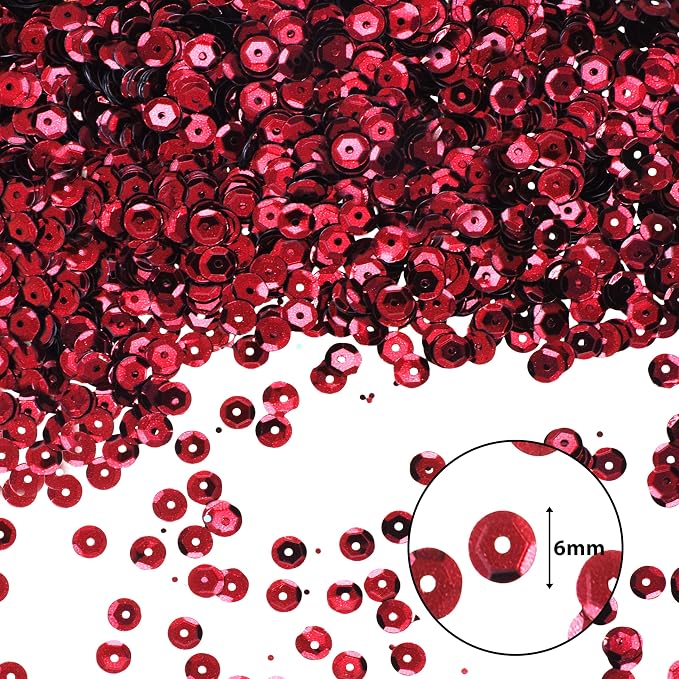 Mandala Crafts 20000 Burgundy Sequins - Image 3