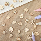 100 Pack Wooden Flower Cutouts for Crafts, 20mm Wood Spring Ornaments to Paint - Image 7