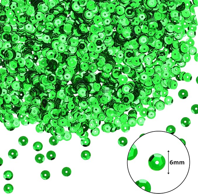 Mandala Crafts 20000 Green Sequins - Image 3