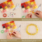 XSEINO About 7200PCS 6mm Glass Beads Bracelet Making Kit, 144 Assorted Colors - Image 4