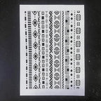TIAMECH A4 Reusable Aztec Tribal Border Stencil - Image 2