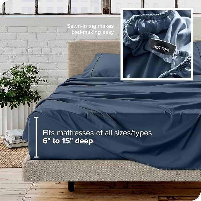 Bare Home Split Head Flex King Sheet Set - Image 6