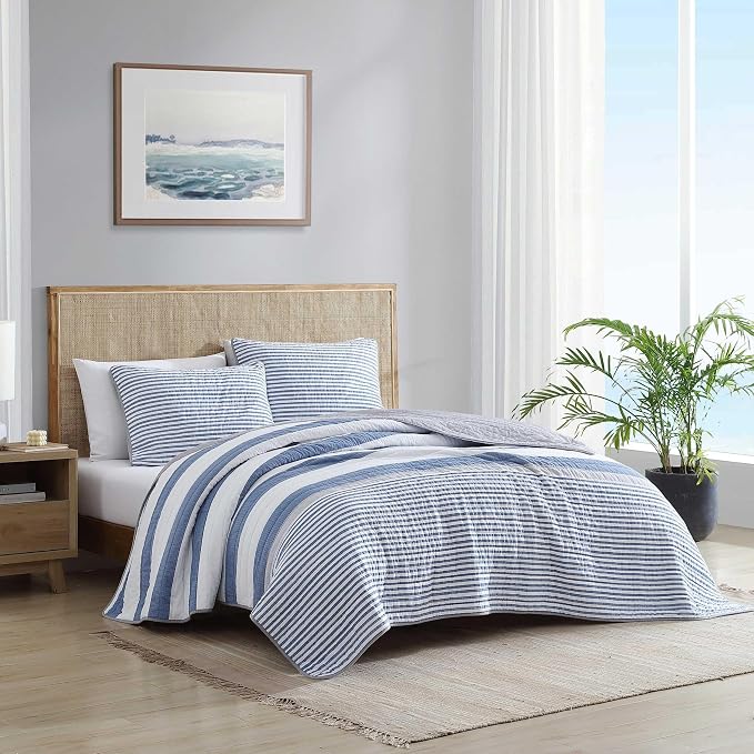 Nautica - King Quilt Set, Reversible Cotton Bedding - Image 4