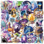 50 Pieces Magic Stickers for Transparent Scrapbooking, Witchy Crystal Aesthetic by Unknown