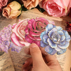 emmoolife Pressed Flower Stickers Set Large Dried Flowers Themed Resin Sticker - Image 7