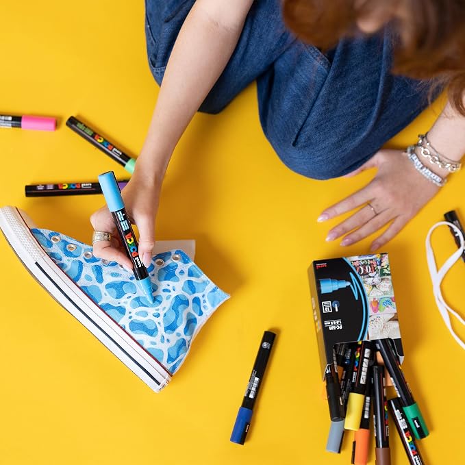 posca Markers Set, 8 Medium Paint Markers 5M, Metallic Tones – Gold - Image 6