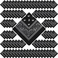 100 Pack Bandanas Unisex Paisley Bandanas Bulk Multi Purpose Cowboy Head Wrap by Handepo