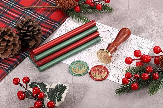 Yoption Wax Seal Kit, Santa Claus and Elk Wax Seal Stamp, Wine Packages - Image 4
