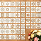 50 Pcs Large Mandala Stencils for Painting, 3.93 X 3.93 Inch Flower Stencils by FRAGRANTGARDEN