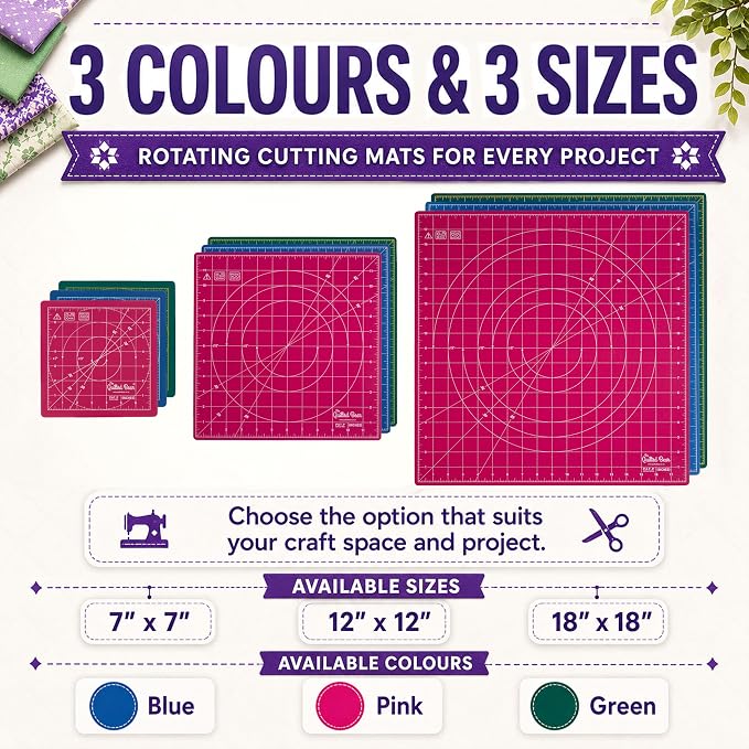 The Quilted Bear Rotating Cutting Mat 12" x 12" - Image 2