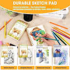 Qlmhudaim Mixed Media Sketchbook, 60 Sheets 160gsm/98lb Acid-Free Paper - Image 7