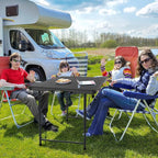 VINGLI 4 FT Plastic Folding Camping Table, 3-Level Adjustable Height, Portable - Image 7