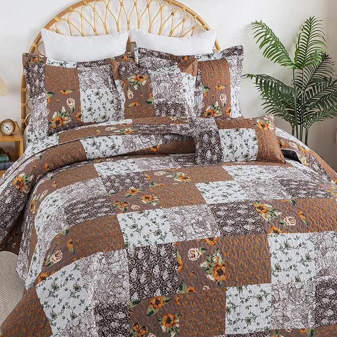 BEDIFANY Cotton Filling King Quilt Set - Image 3