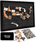 flinelife USA Travel Map, Wooden USA Map Puzzle by flinelife