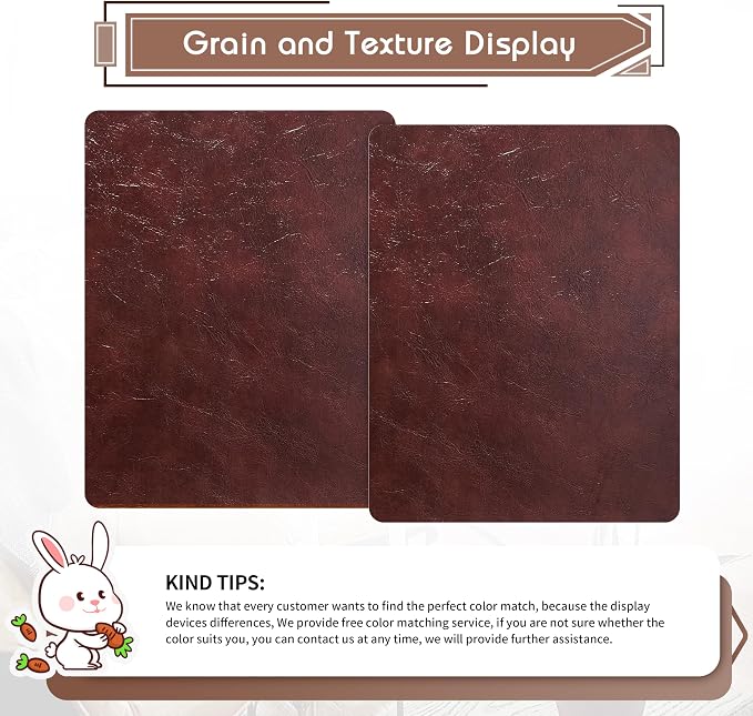 KING MOUNTAIN Leather Repair Patch, 2 Packs 9 x 11 Inches self Adhesive Leather - Image 2