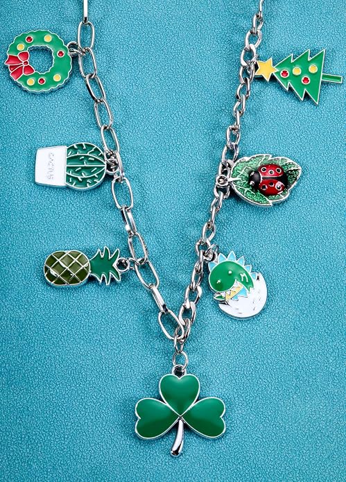 Silver-Tone Enamel Charms Set for DIY Jewelry Making - Image 6
